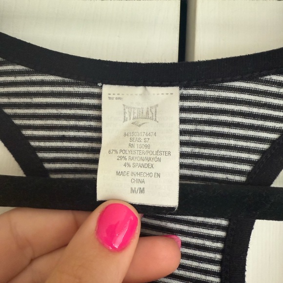 Everlast Women’s Vintage Striped Razor Back Tank Top Dress Size Medium - Picture 2 of 6